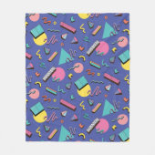 Retro Geometric Pattern Fleece Deken (Voorkant)