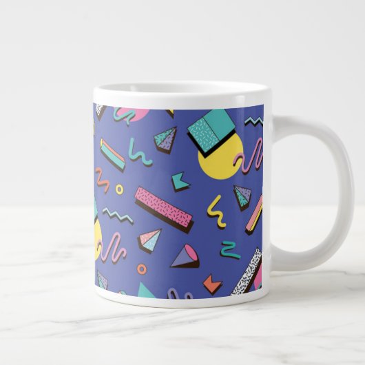 Retro Geometric Pattern Grote Koffiekop (Rechts)