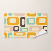 Retro geometric pattern in light beige background bad handdoek (Handdoek)