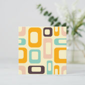 Retro geometric pattern in light beige background bedankkaart (Staand voorkant)