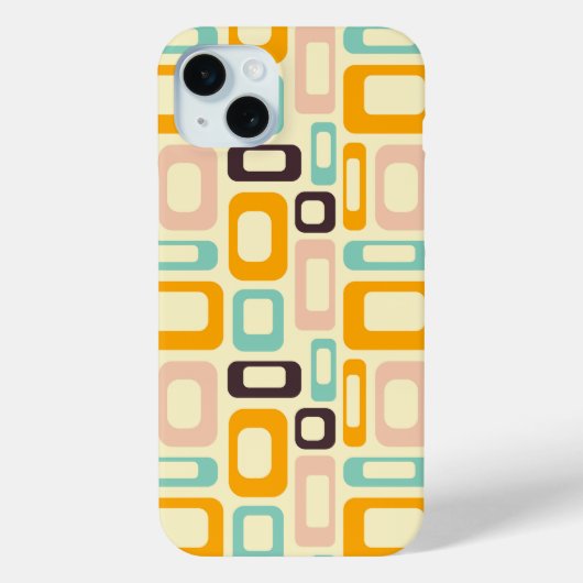 Retro geometric pattern in light beige background Case-Mate iPhone case (Achterkant)
