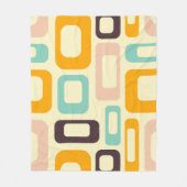 Retro geometric pattern in light beige background fleece deken (Voorkant)