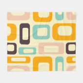 Retro geometric pattern in light beige background fleece deken (Voorkant (Horizontaal))