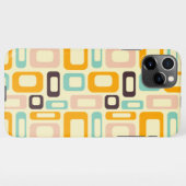 Retro geometric pattern in light beige background iPhone hoesje (Achterkant horizontaal)
