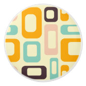 Retro geometric pattern in light beige background keramische knop (Voorkant)