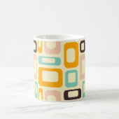 Retro geometric pattern in light beige background koffiemok (Center)