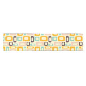 Retro geometric pattern in light beige background korte tafelloper (Horizontaal)