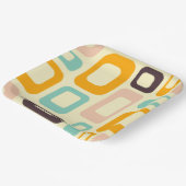 Retro geometric pattern in light beige background papieren bordje (Gebogen)