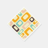 Retro geometric pattern in light beige background servet (Hoek)