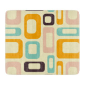 Retro geometric pattern in light beige background snijplank (Voorkant)