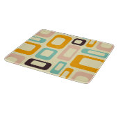 Retro geometric pattern in light beige background snijplank (Hoek)