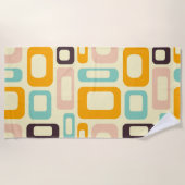 Retro geometric pattern in light beige background strandlaken (Voorkant)