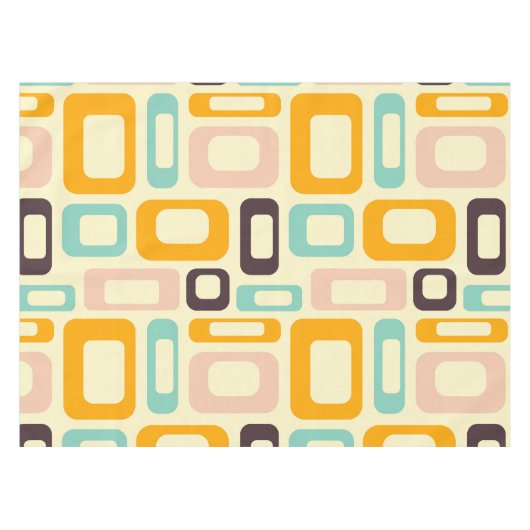 Retro geometric pattern in light beige background tafelkleed (Voorkant (Horizontaal))