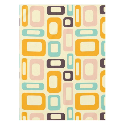 Retro geometric pattern in light beige background tafelkleed (Voorkant)