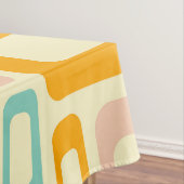 Retro geometric pattern in light beige background tafelkleed (Voorbeeld)