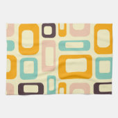 Retro geometric pattern in light beige background theedoek (Horizontaal)