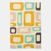 Retro geometric pattern in light beige background theedoek (Verticaal)