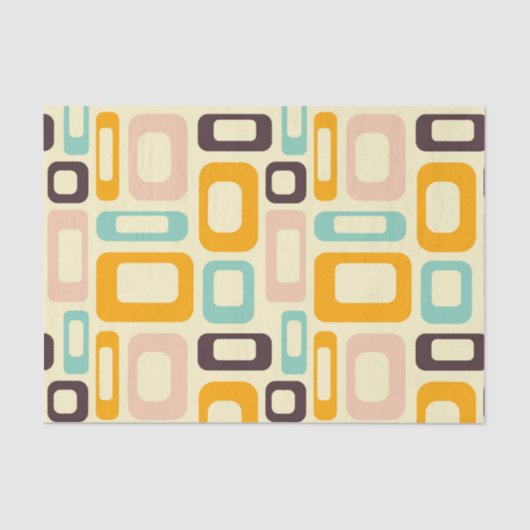 Retro geometric pattern in light beige background tissuepapier (Voorkant)