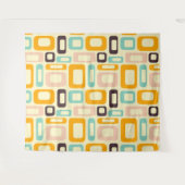 Retro geometric pattern in light beige background wandkleed (Voorkant (horizontaal))