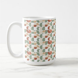Retro Geometric Pattern Koffiemok