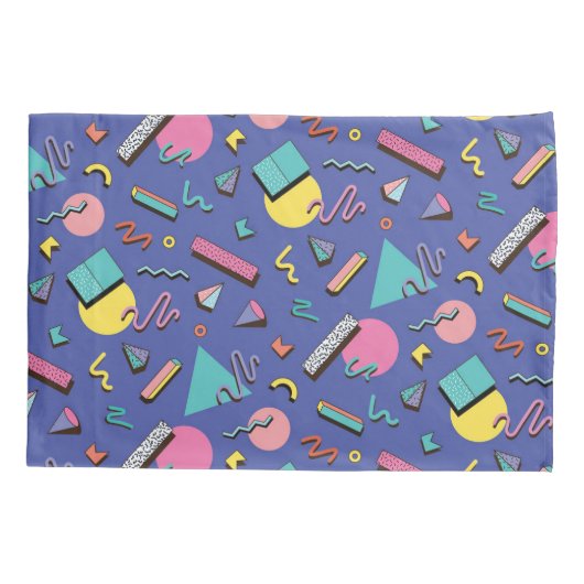 Retro Geometric Pattern Kussensloop (Achterkant-Links)