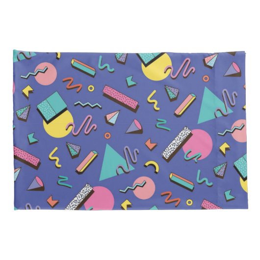 Retro Geometric Pattern Kussensloop (Achterkant-Rechts)