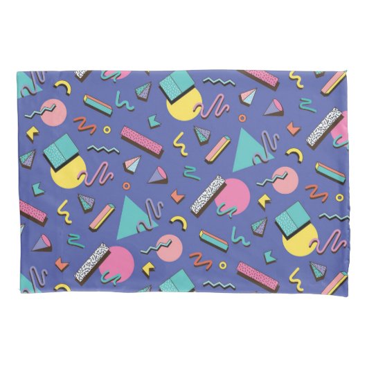 Retro Geometric Pattern Kussensloop (Voorkant-Links)