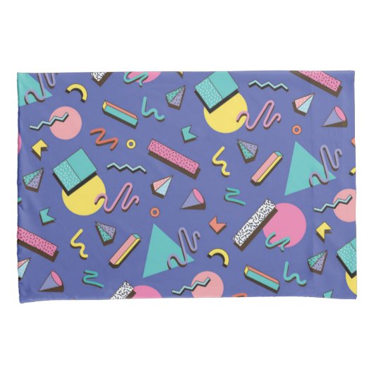 Retro Geometric Pattern Kussensloop (Voorkant-Rechts)