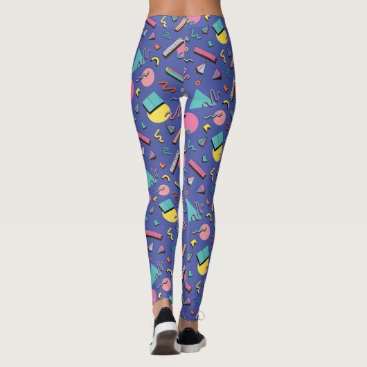 Retro Geometric Pattern Leggings (Achterkant)