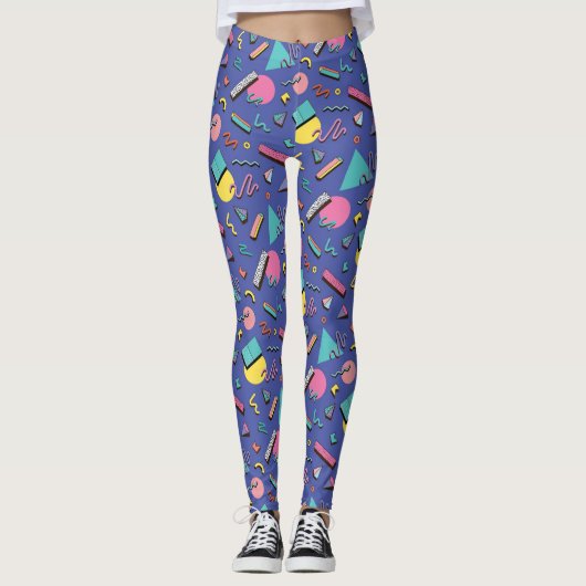 Retro Geometric Pattern Leggings (Voorkant)