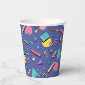 Retro Geometric Pattern Papieren Bekers (Achterkant)