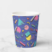Retro Geometric Pattern Papieren Bekers (Links)