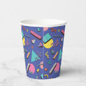 Retro Geometric Pattern Papieren Bekers (Rechts)