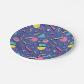 Retro Geometric Pattern Papieren Bordje (Gekanteld)