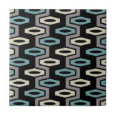 Retro Geometric Pattern Tegeltje (Voorkant)