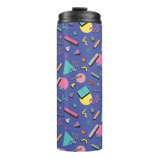Retro Geometric Pattern Thermosbeker (Voorkant)