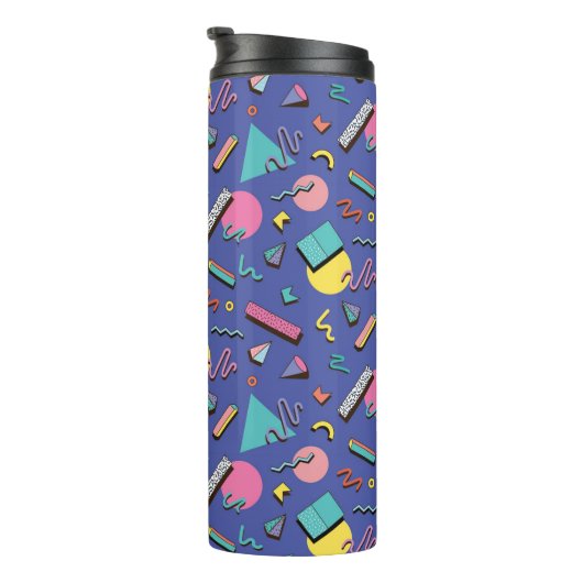 Retro Geometric Pattern Thermosbeker (Geroteerd rechts)