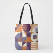 Retro Geometric Pattern Tote Bag (Voorkant)