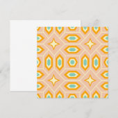 Retro geometric pattern with hexagons and stars bedankkaart (Voorkant / Achterkant)