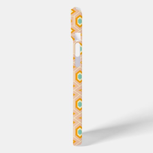 Retro geometric pattern with hexagons and stars Case-Mate iPhone case (Achterkant / Links)