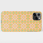 Retro geometric pattern with hexagons and stars iPhone hoesje (Achterkant horizontaal)