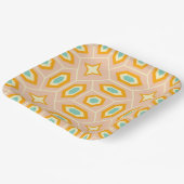 Retro geometric pattern with hexagons and stars papieren bordje (Gebogen)