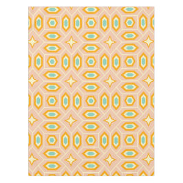 Retro geometric pattern with hexagons and stars tafelkleed