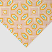 Retro geometric pattern with hexagons and stars tissuepapier (Detail)