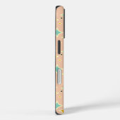 Retro geometric pattern with teal, orange, black Case-Mate iPhone case (Achterkant / Rechts)