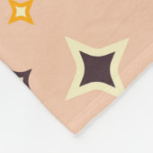 Retro geometric pattern with teal, orange, black fleece deken (Hoek)