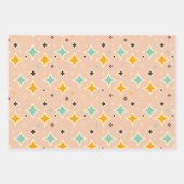 Retro geometric pattern with teal, orange, black inpakpapier vel (Voorkant 2)