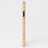 Retro geometric pattern with teal, orange, black iPhone hoesje (Rechterkant)