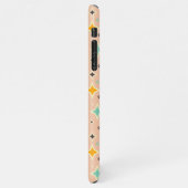 Retro geometric pattern with teal, orange, black iPhone hoesje (Linkerkant)