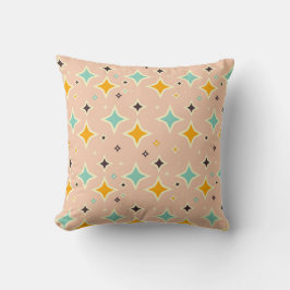 Retro geometric pattern with teal, orange, black kussen